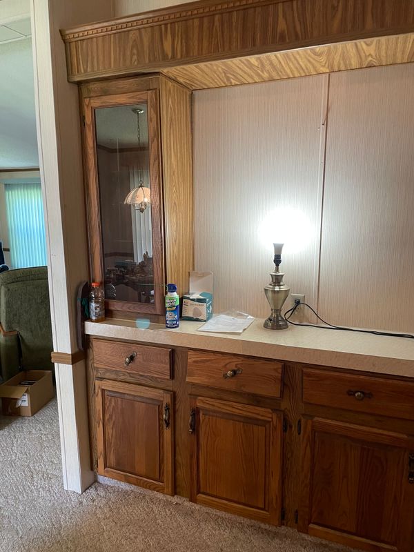 Foyer cabinets, going left toward living room