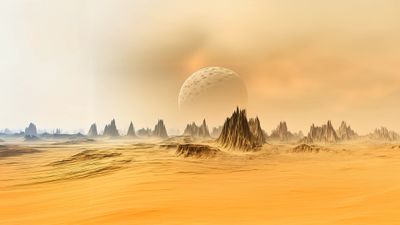 Distant moon of another world