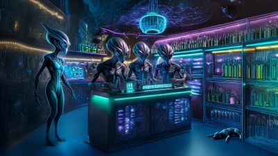 Bar on a planet far away.