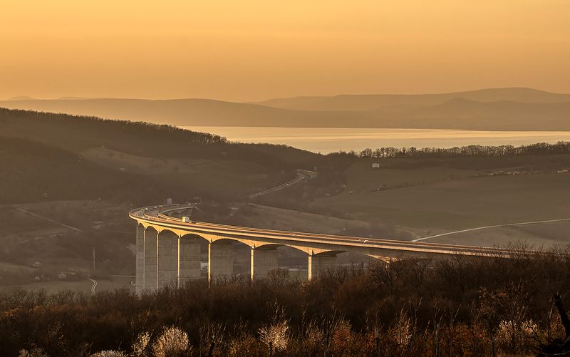 viaduct at lake Balaton