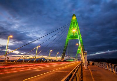 motorway bridge with Christmas lighs, Budapest