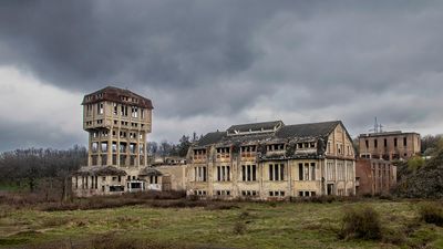 abandoned mining complex, Hungary