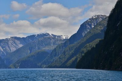 entering a spectacular inlet in fine weather