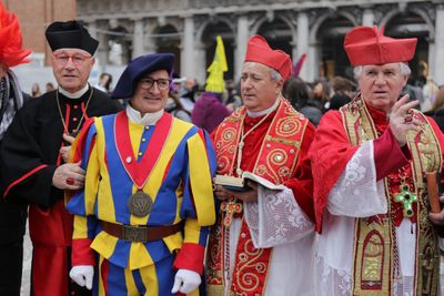 Bishops and priests, with Swiss guard