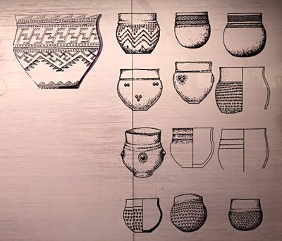 Andronovo culture vases decorations