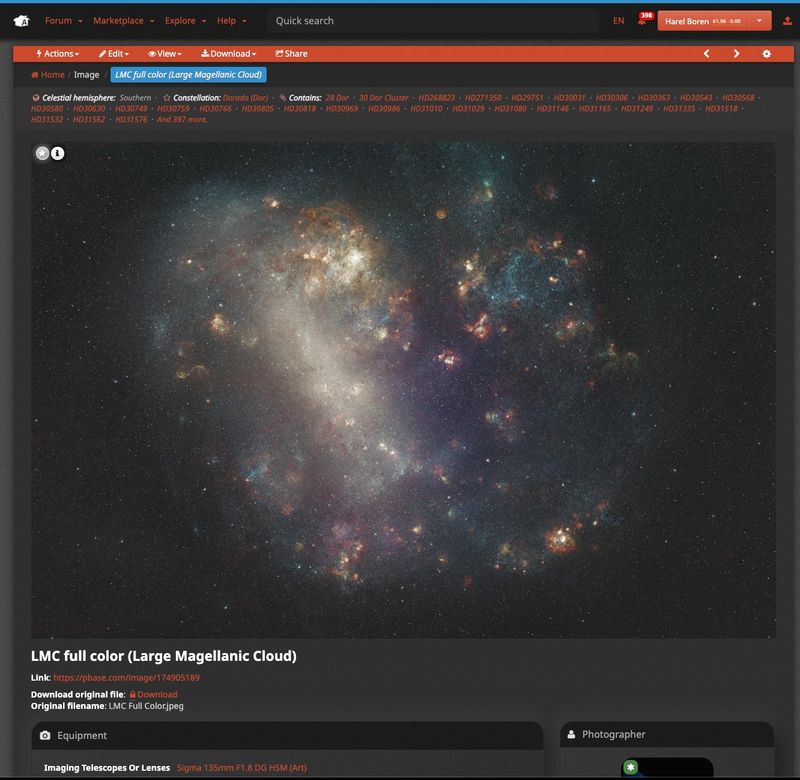 Astrobin Top Pick - LMC full color (Large Magellanic Cloud)