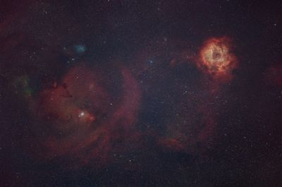 Rosette and Christmas Tree Nebulae