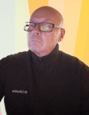 Bill working on computer