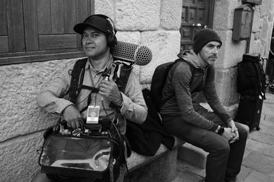 mark, sound recordist + jorge, pa