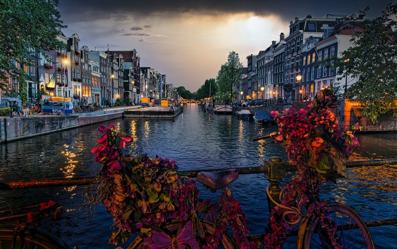 Amsterdam after 10 PM in Summer