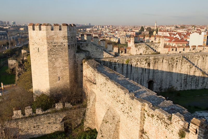 Yedikule Tower of Ahmet III from roof of Golden Gate in 2012 6431