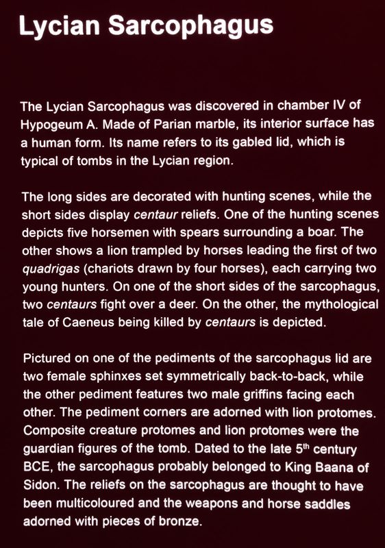 Istanbul Archaeological Museum Lycian sarcophagus text on site 2964.jpg