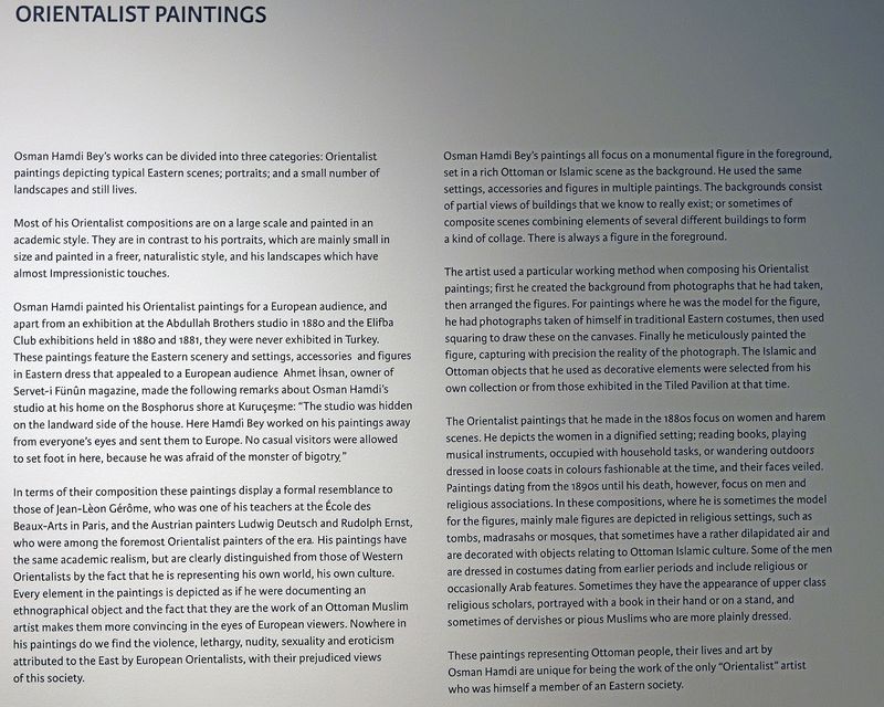 Istanbul Museum of Painting and Sculpture, Explaining orientalist paintings by Osman Hamdi Bey 1842-1910 4425.jpg