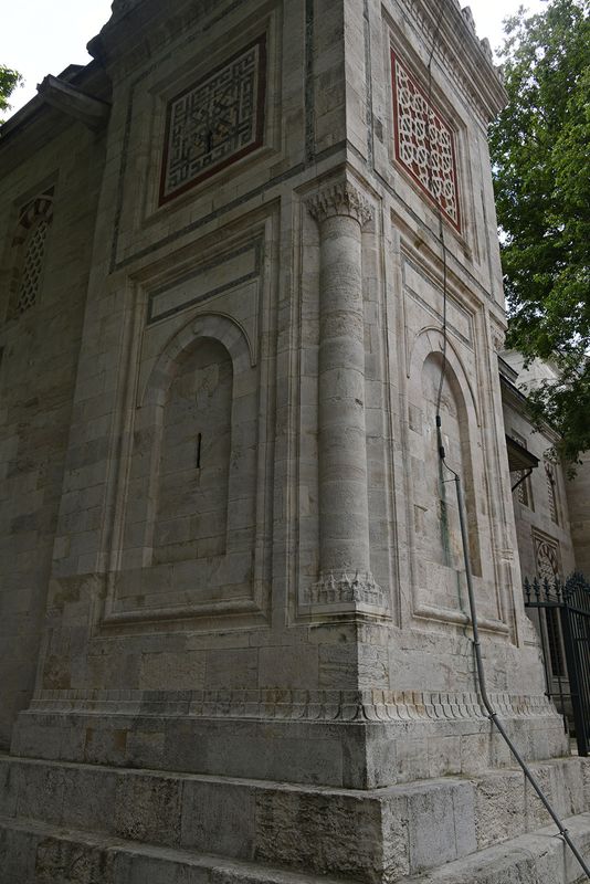 Bayezid II Mosque Lower part of eastern minaret in 2024 5515.jpg
