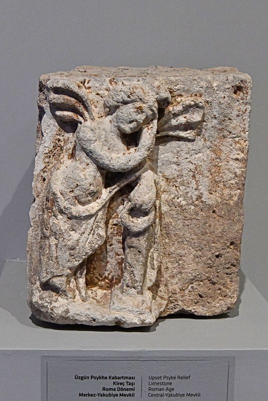 Urfa museum Upset Psyche relief from Central-Yakubiye Mevkii Roman Age in 2024 7531.jpg