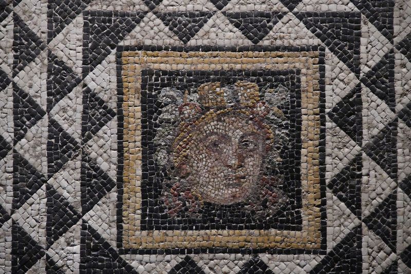 Gaziantep Zeugma Museum Dionysos small bust mosaic in 2025 9432.jpg