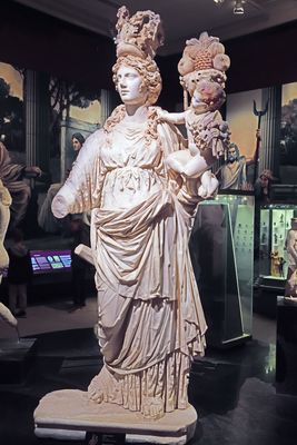 Istanbul Archaeology Museum Tyche personification of happiness Roman 2nd C CE Bolu 3703.jpg