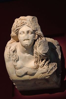 Istanbul Archaeology Museum Console with Nereid Roman Period Aphrodisias 3626.jpg