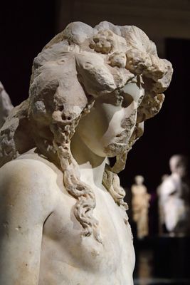 Istanbul Archaeology Museum Statue of Dionysus, 1st-2nd C CE Synnada 4375.jpg