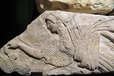 Istanbul Archaeology Museum Relief of Flying Nike 1st half 5th C BCE Xanthos 3590.jpg