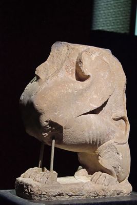 Istanbul Archaeology Museum Sphinx, Marble, 480-450 BC Sardis 3577.jpg