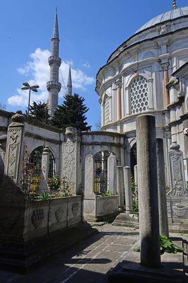 Istanbul Eyp Mihrişah Sultan complex Mausoleum seen from graveyard 3882.jpg