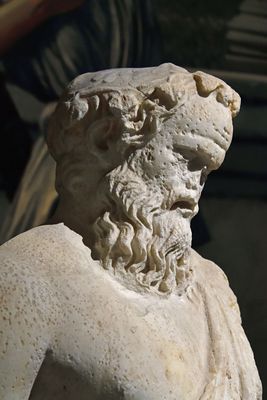 Istanbul Archaeology Museum Statue of Silenus, 1st C CE Neapolis (Palestina) 4372.jpg