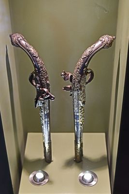 Türk ve İslam Eserleri Müzesi 18th century flintlock silver plated pistols in 2024 6046.jpg