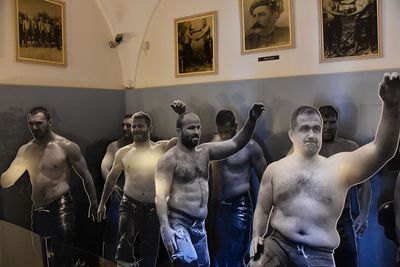 Türk ve İslam Eserleri Müzesi Wrestling display in 2024 6079.jpg