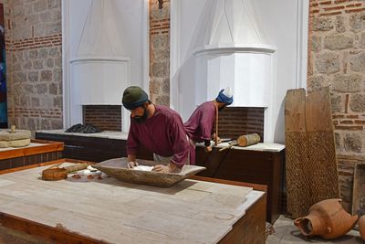 Complex of Sultan Bayezid II Imaret Museum The occupations room Bakery workers in 2024 5693.jpg