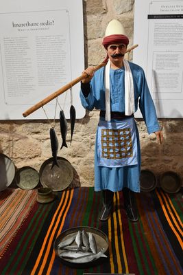 Complex of Sultan Bayezid II Imaret Museum The occupations room Fish chef in 2024 5681.jpg