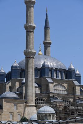 Selimiye Mosque Exterior central dome during reswtoration in 2024 6025.jpg