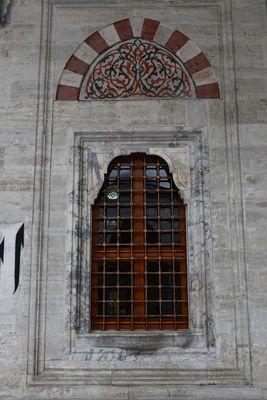 Bayezid II Mosque Window to mosque right of entrance on courtyard in 2024 5529.jpg