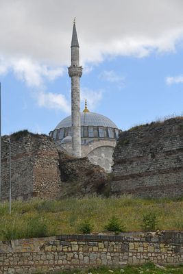 Istanbul Mihrimah Sultan Mosque (Edirnekapı) seen from Sulukule Caddesi outside the city walls in 2024 5365.jpg