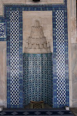 Rüstem Pasha Mosque Porch tiled prayer niche in porch in 2024 6393.jpg