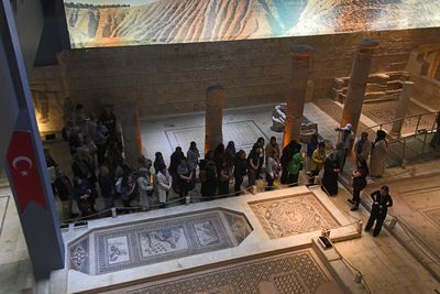 Gaziantep Zeugma Mosaic Museum Interior Entrance floor from first floor in 2024 7838.jpg