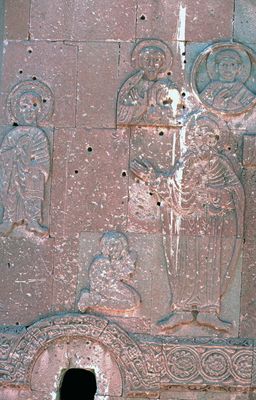 Akdamar Saint Thomas and a widow relief 003.jpg