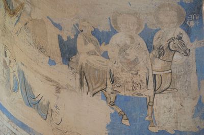 Akdamar Church fresco Scene with Dream of Josef and Flight to Egypt 4225.jpg