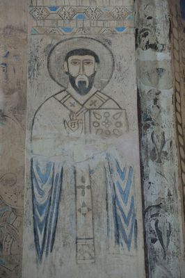 Akdamar Church fresco Scene with saint at northwest absidiole 4192.jpg