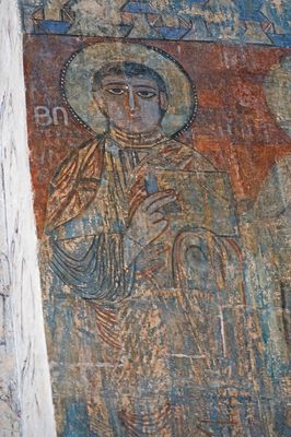 Akdamar Church fresco Scene with Saints on left straight wall at altar  4248.jpg