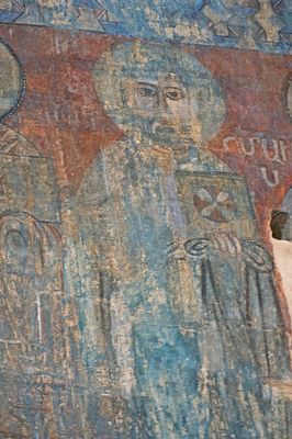 Akdamar Church fresco Scene with Saints on left straight wall at altar 4249.jpg