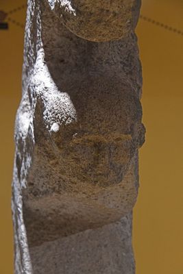 Urfa museum Karahantepe Human statue with leopard on back Neolithic Age in 2025 9293.jpg
