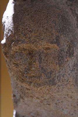 Urfa museum Karahantepe Human statue with leopard on back Neolithic Age in 2025 9304.jpg