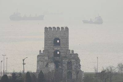 Yedikule view of Marble Tower in 2006 3371