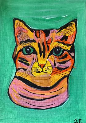 Stripy my art of my cat
