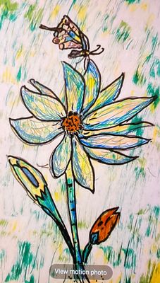 Daisy pen and ink