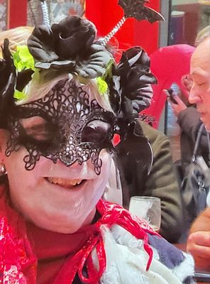 Joan in fancy dress