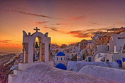 Oia Bell Tower Sunset