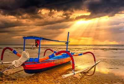 Prahu Anchored at Day's End 