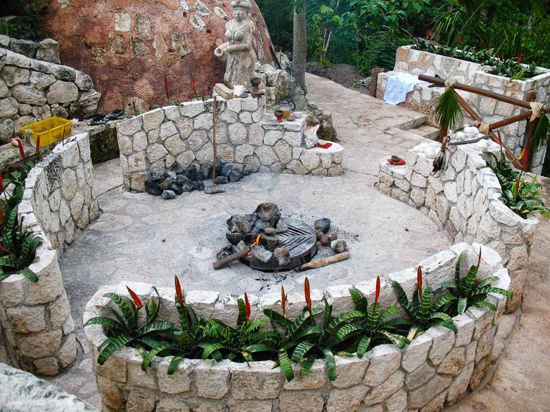 Heated Rocks For Traditional Mayan Sweat Lodge